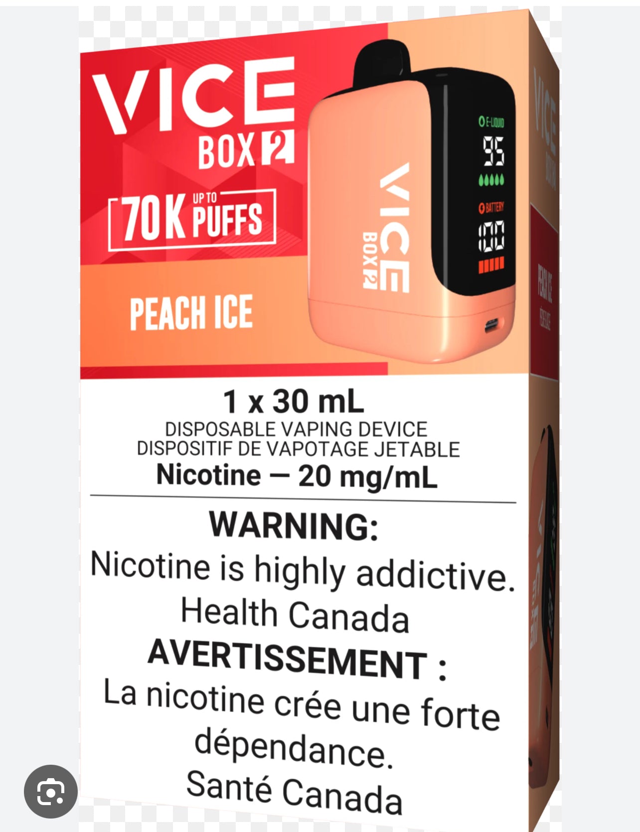 VICE BOX 2 - 70 K - Disposable vape -
