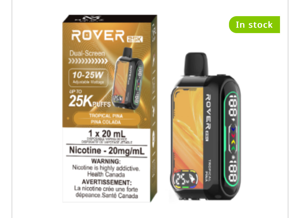 MARZ ROVER 25K PUFF REGULAR AND S50 SYNTHETIC DISPOSABLE VAPE 20ML(SPECIAL PRICE!!!)
