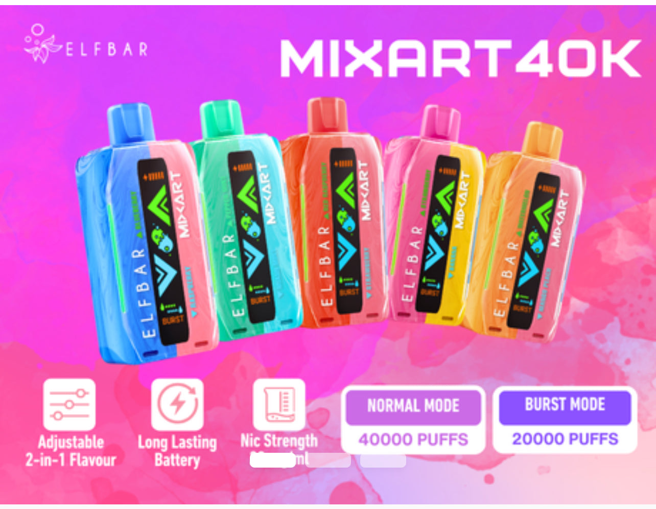 ELF BAR - MIXART 40K - Disposable Vape