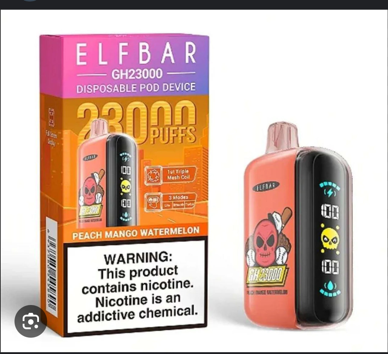 ELF BAR GH 23000 puffs -SYNTHETIC 50 (NEW!!)