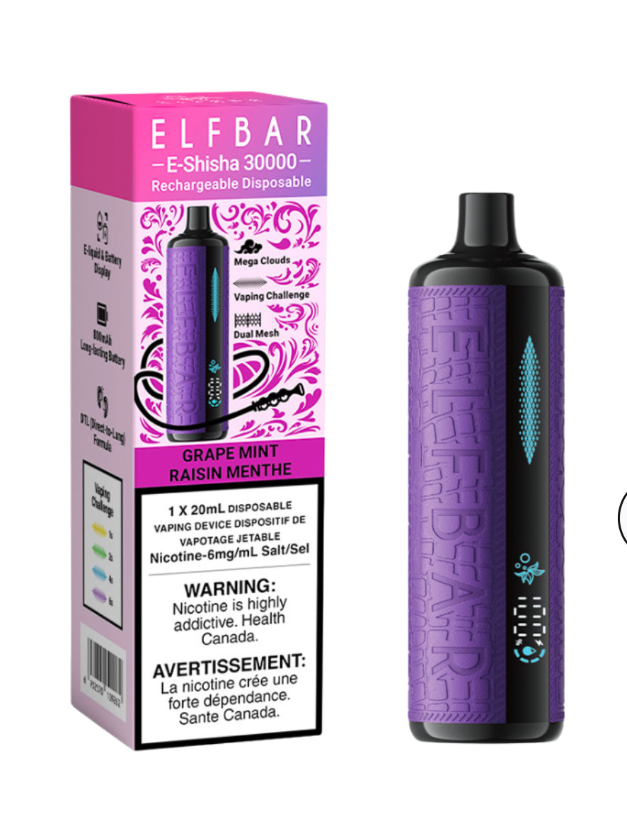 ELF BAR -E-SHISHA 30000 puffs , New!!!!
