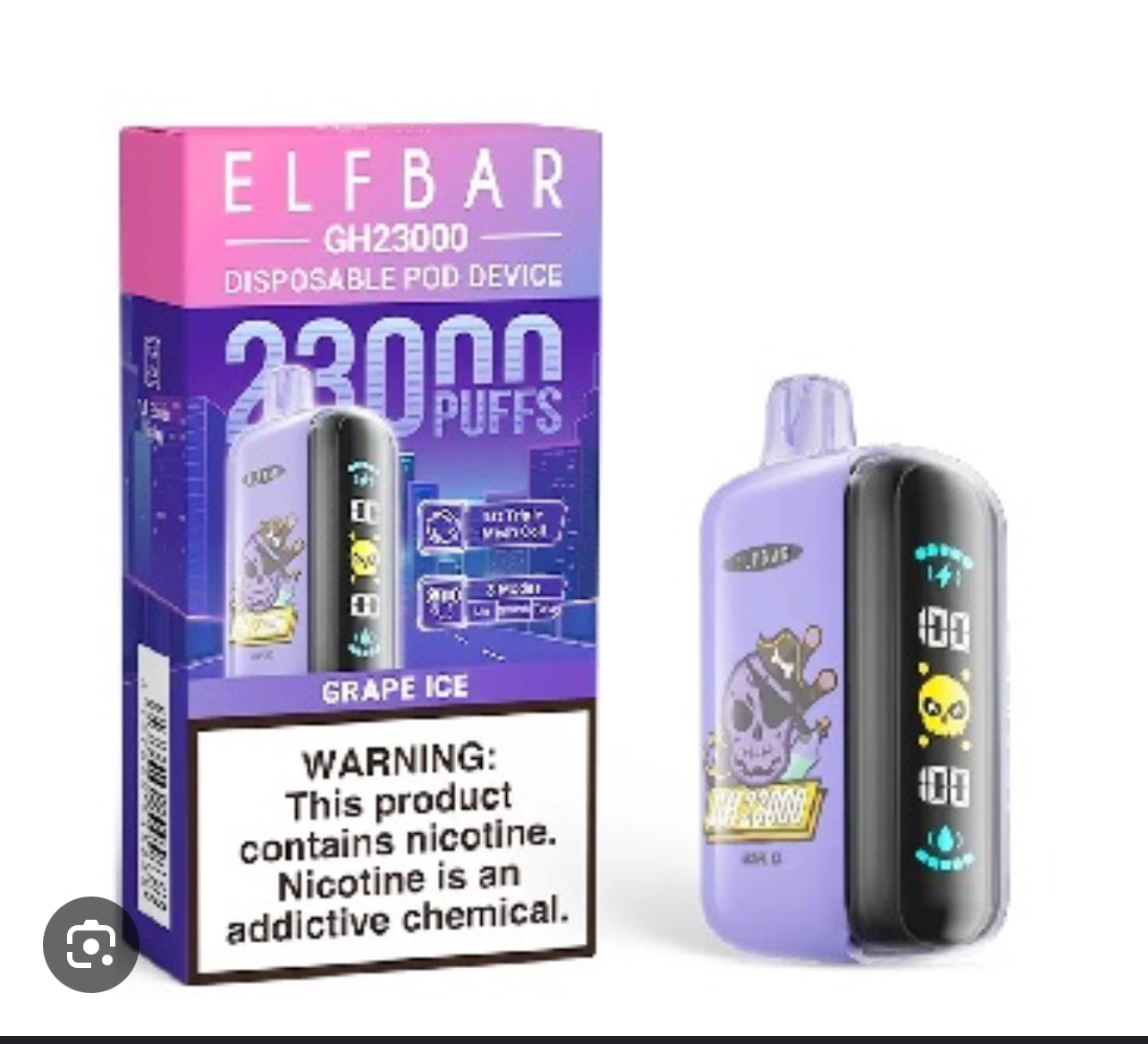 ELF BAR GH 23000 puffs -SYNTHETIC 50 (NEW!!)