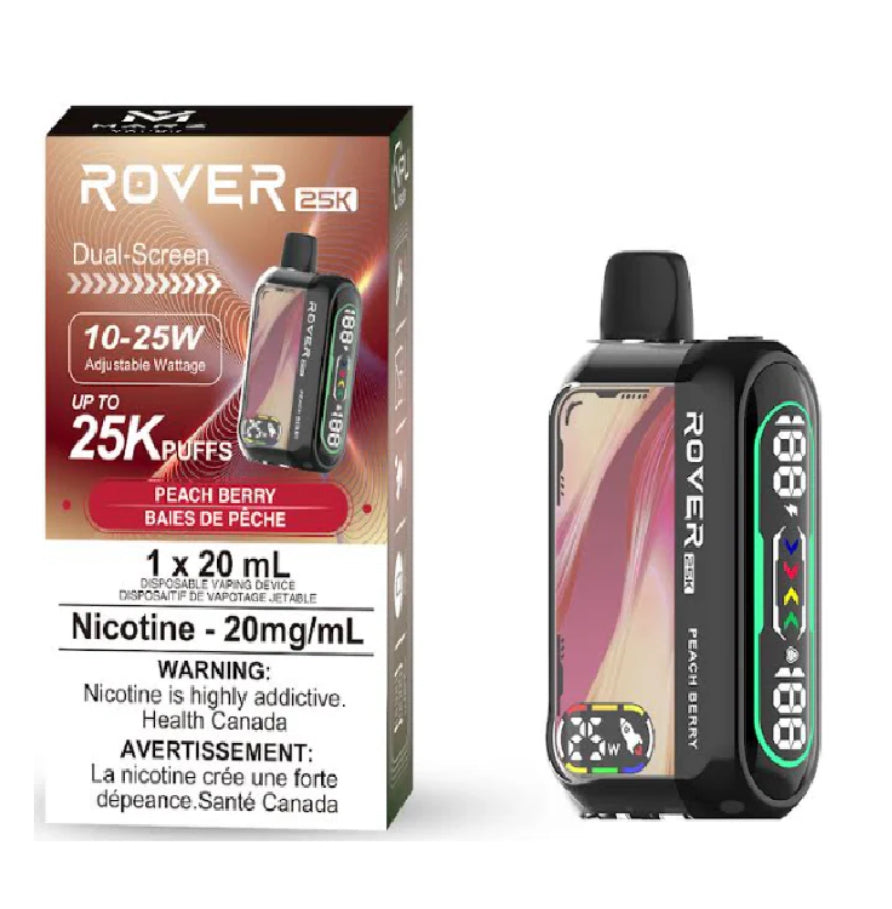 MARZ ROVER 25K PUFF REGULAR AND S50 SYNTHETIC DISPOSABLE VAPE 20ML