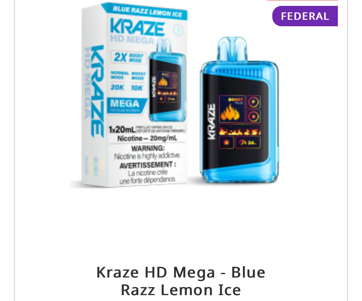 KRAZE HE MEGA - 2X BOOST MODE UP TO 20K PUFFS