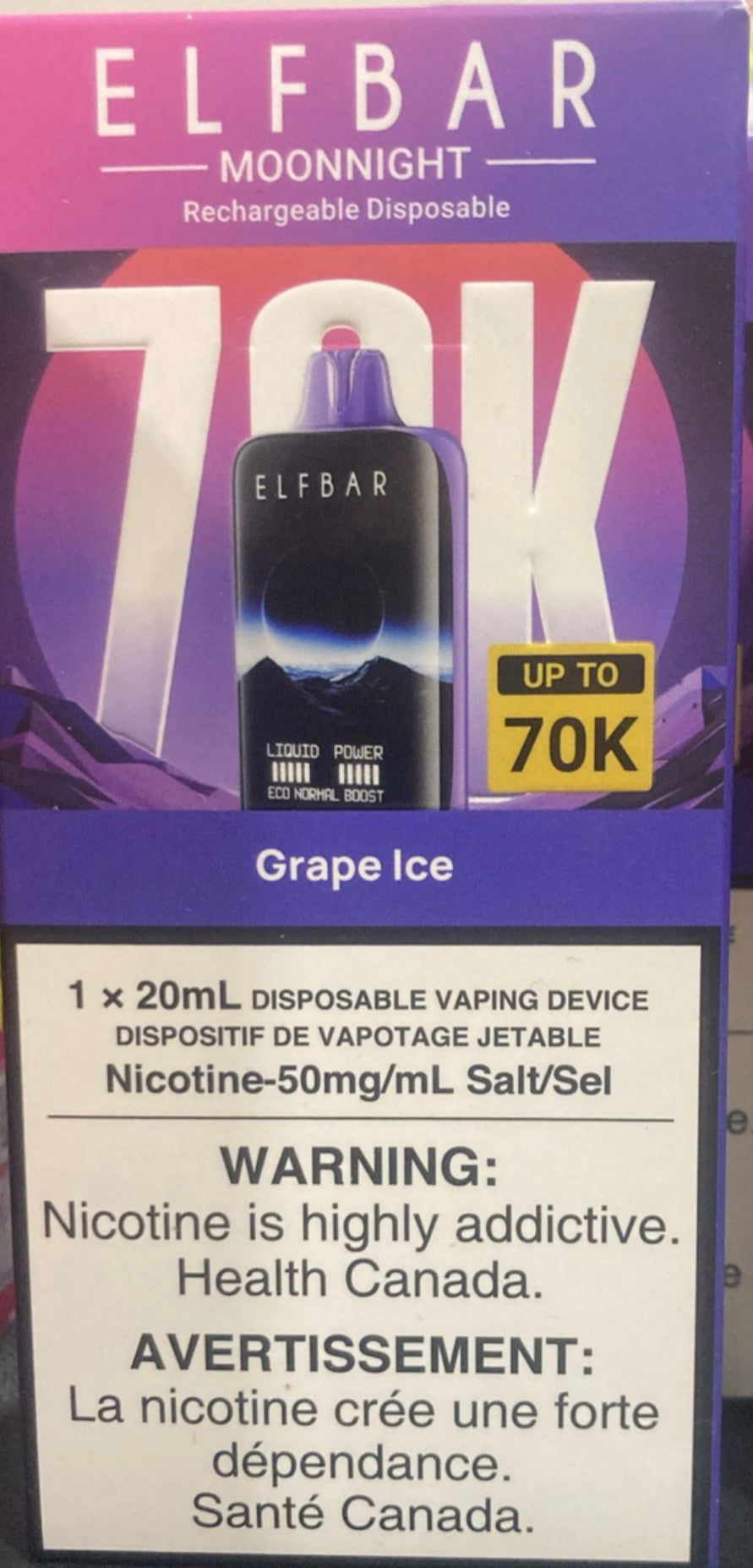 ***ELF BAR GH 70000 puffs*** 50mg/ml