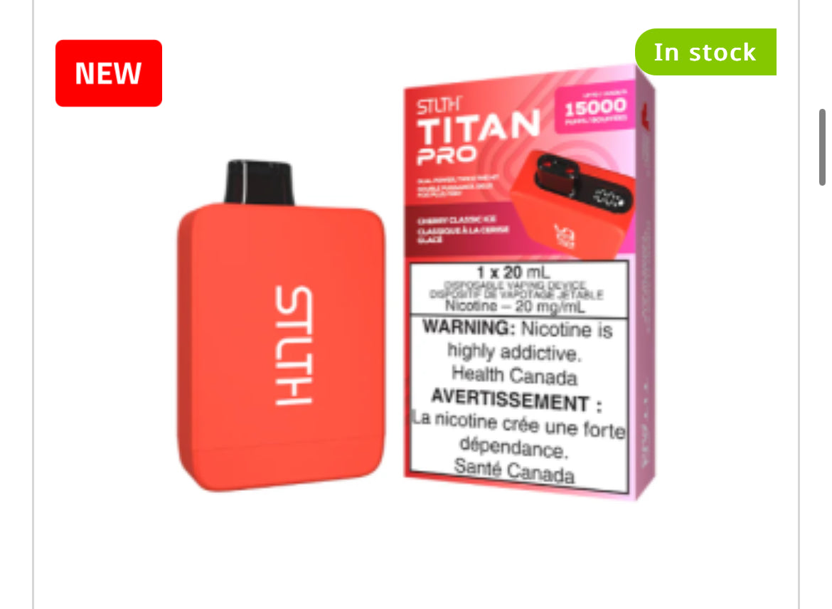 STLTH TITAN PRO -15000 Puffs (disposable vape)