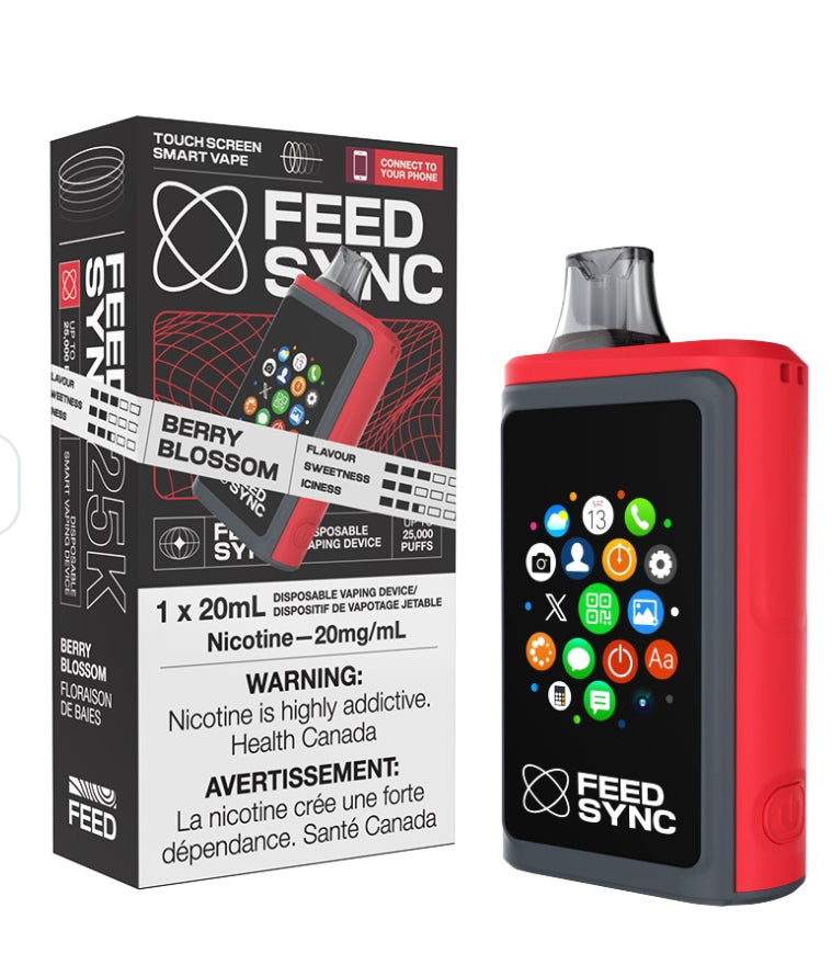 FEED SYNC 25k Puffs Disposable Vape (NEW!!!) revolutionary touch-screen smart disposable vape