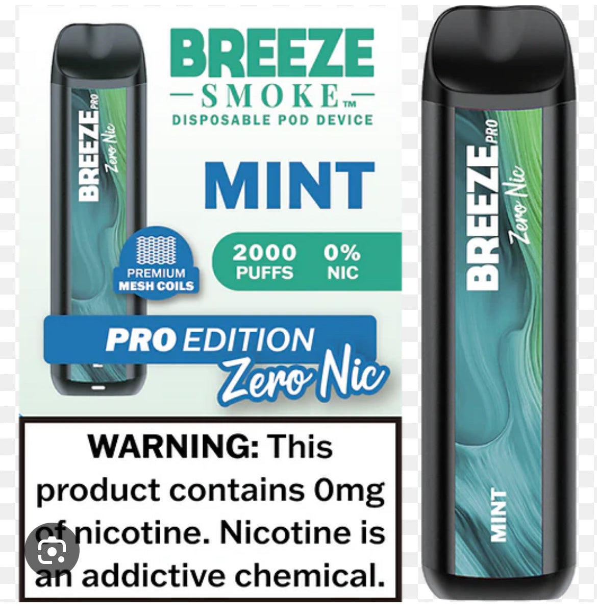 CLEARENCE!!!                Breeze Pro Disposable (ZERO NIC)