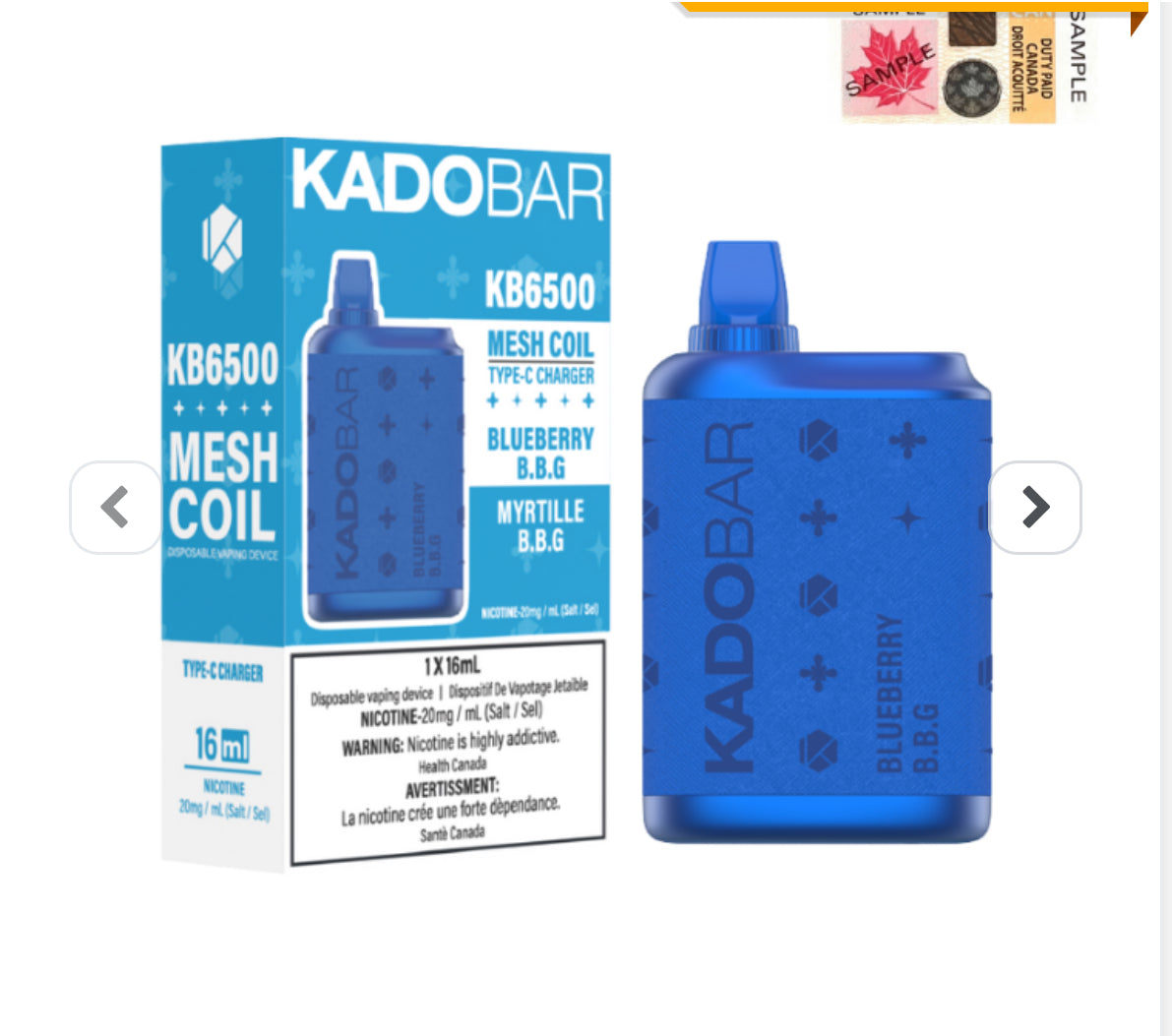 KADO DISPOSALS 6500 Puffs SPECIAL PRICE!!!!!