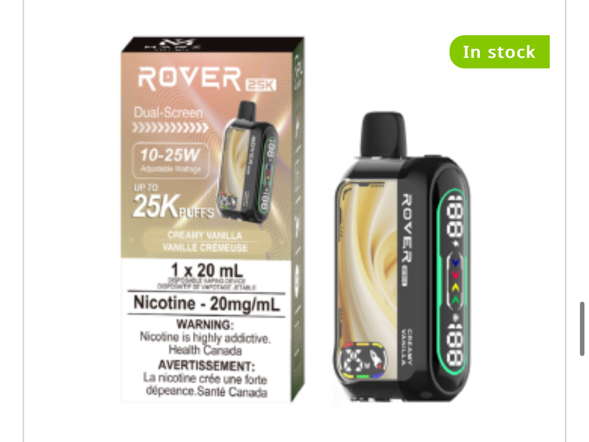 MARZ ROVER 25K PUFF REGULAR AND S50 SYNTHETIC DISPOSABLE VAPE 20ML