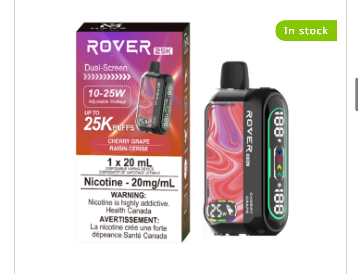 MARZ ROVER 25K PUFF REGULAR AND S50 SYNTHETIC DISPOSABLE VAPE 20ML