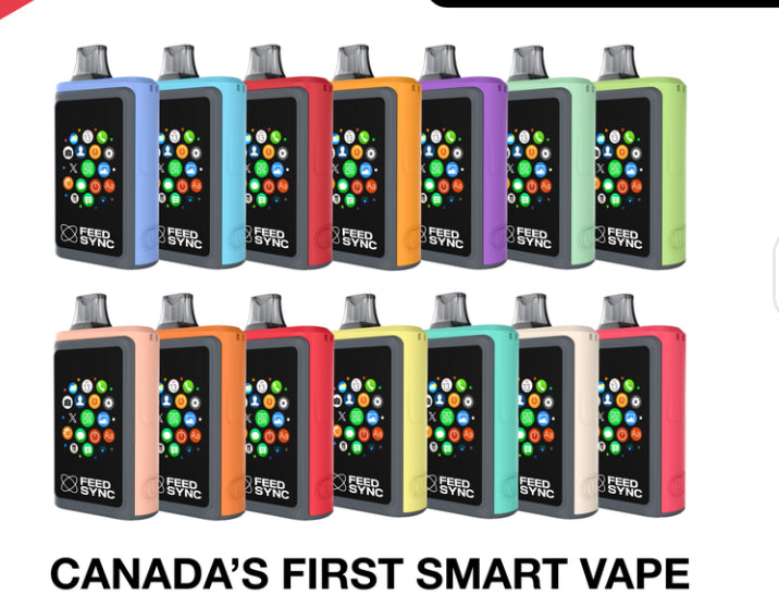 FEED SYNC 25k Puffs Disposable Vape (NEW!!!) revolutionary touch-screen smart disposable vape