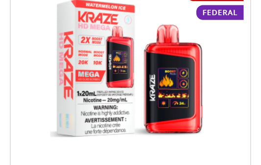 KRAZE HE MEGA - 2X BOOST MODE UP TO 20K PUFFS