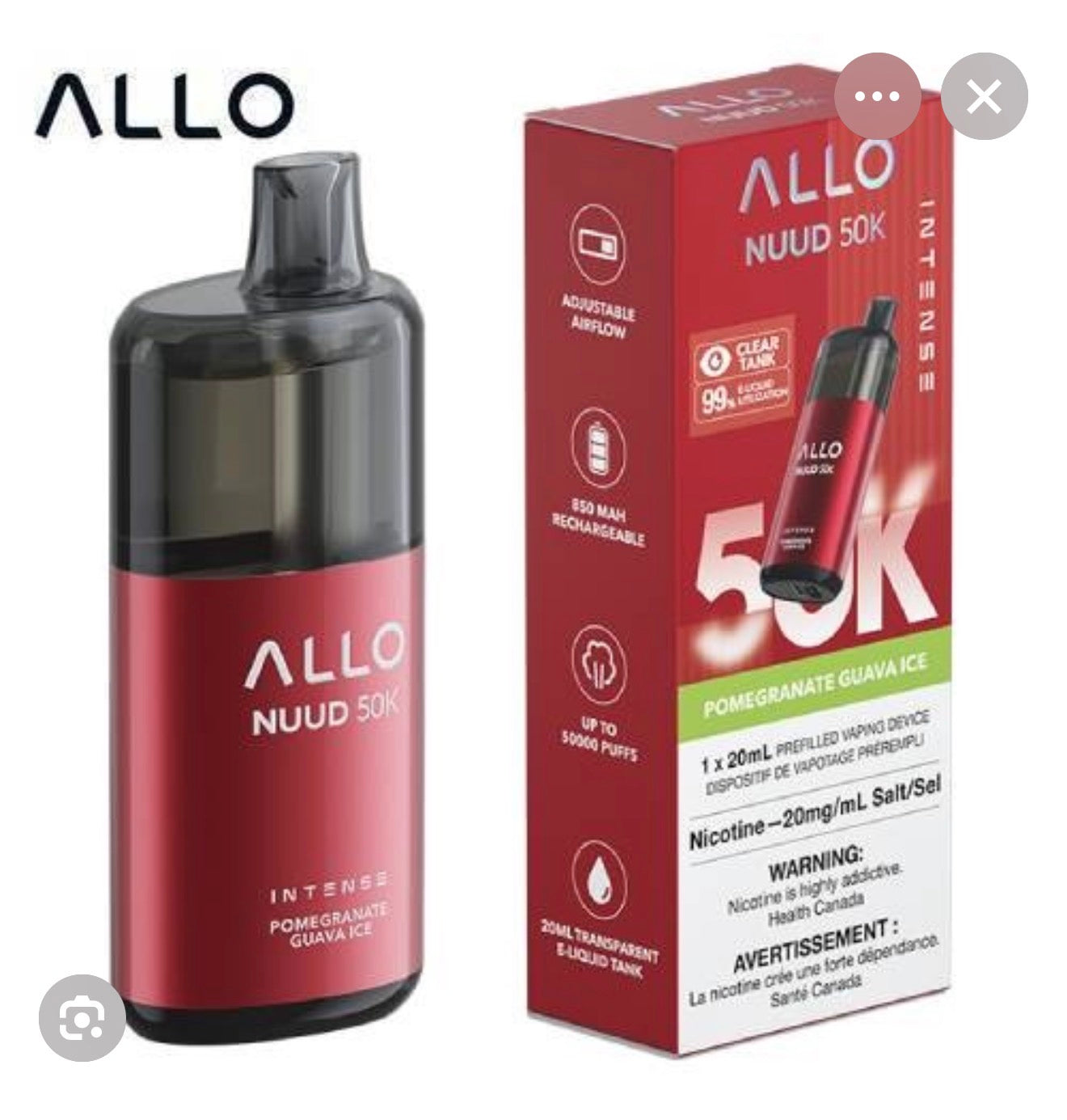 ALLO NUUD 50K - DISPOSABLE VAPE NEW!!!