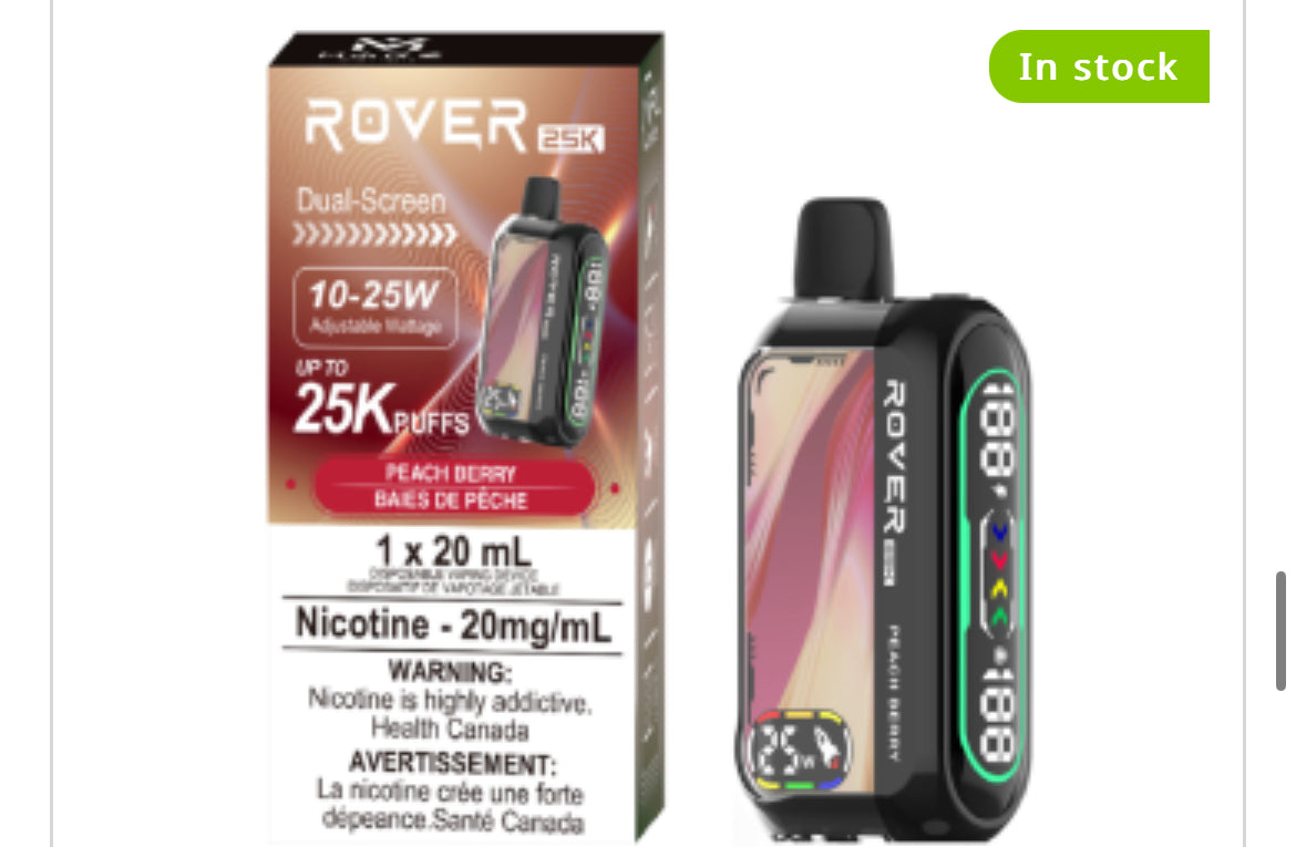 MARZ ROVER 25K PUFF REGULAR AND S50 SYNTHETIC DISPOSABLE VAPE 20ML