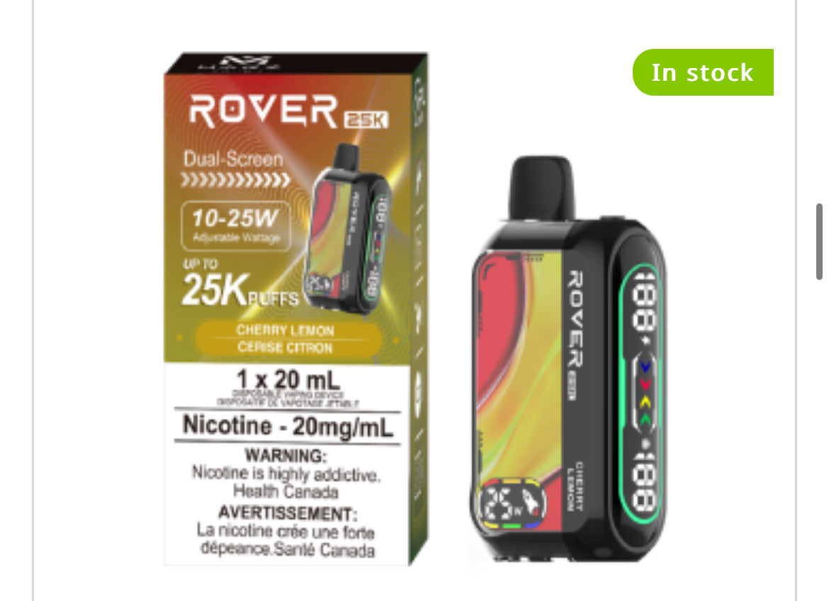 MARZ ROVER 25K PUFF REGULAR AND S50 SYNTHETIC DISPOSABLE VAPE 20ML