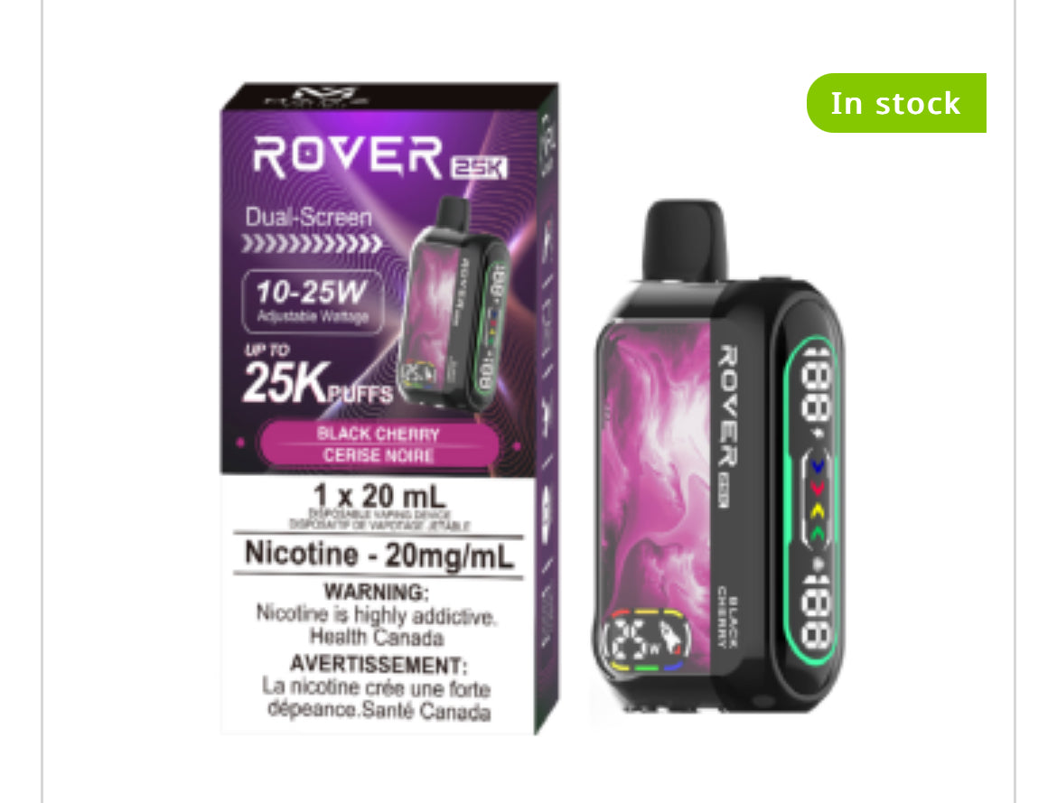 MARZ ROVER 25K PUFF REGULAR AND S50 SYNTHETIC DISPOSABLE VAPE 20ML